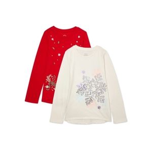 Girls Embellished Long Sleeve T-Shirt bundle..